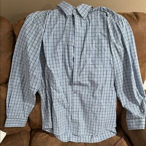Van Heusen Blue and White Plaid Shirt